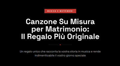 Canzone su misura per matrimonio: come funziona e quando sceglierla