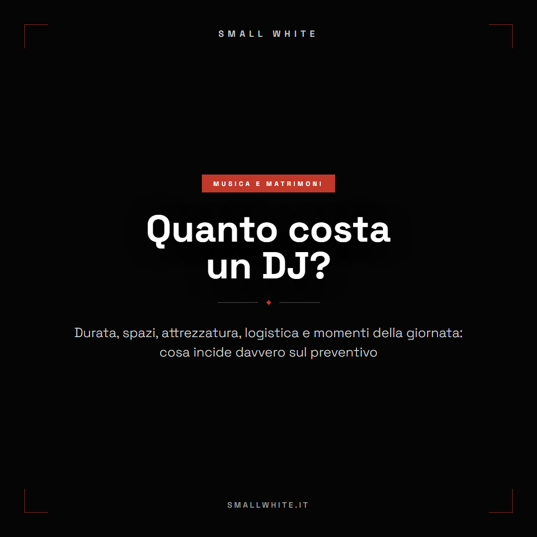 Copertina articolo: Quanto costa un DJ per matrimonio nel 2026?