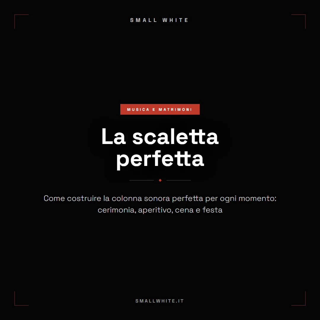 Copertina articolo: Scaletta musicale matrimonio
