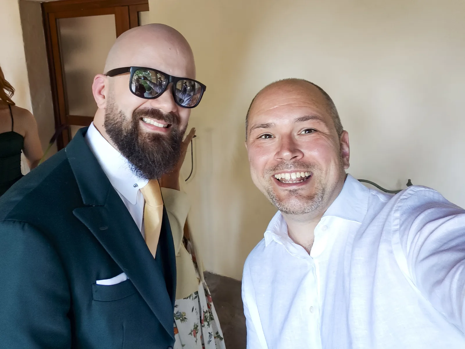 Giulio con Marco a Villa Luppis nel giorno del matrimonio