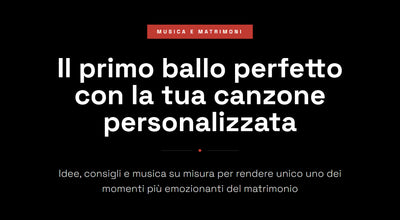 Canzone personalizzata per il primo ballo: come funziona e perché sceglierla